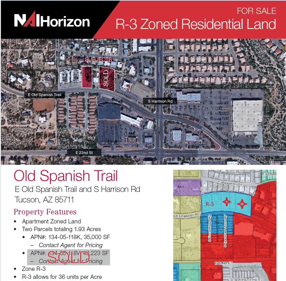 S Harrison Rd & E Old Spanish Trail, Tucson, AZ for Sale