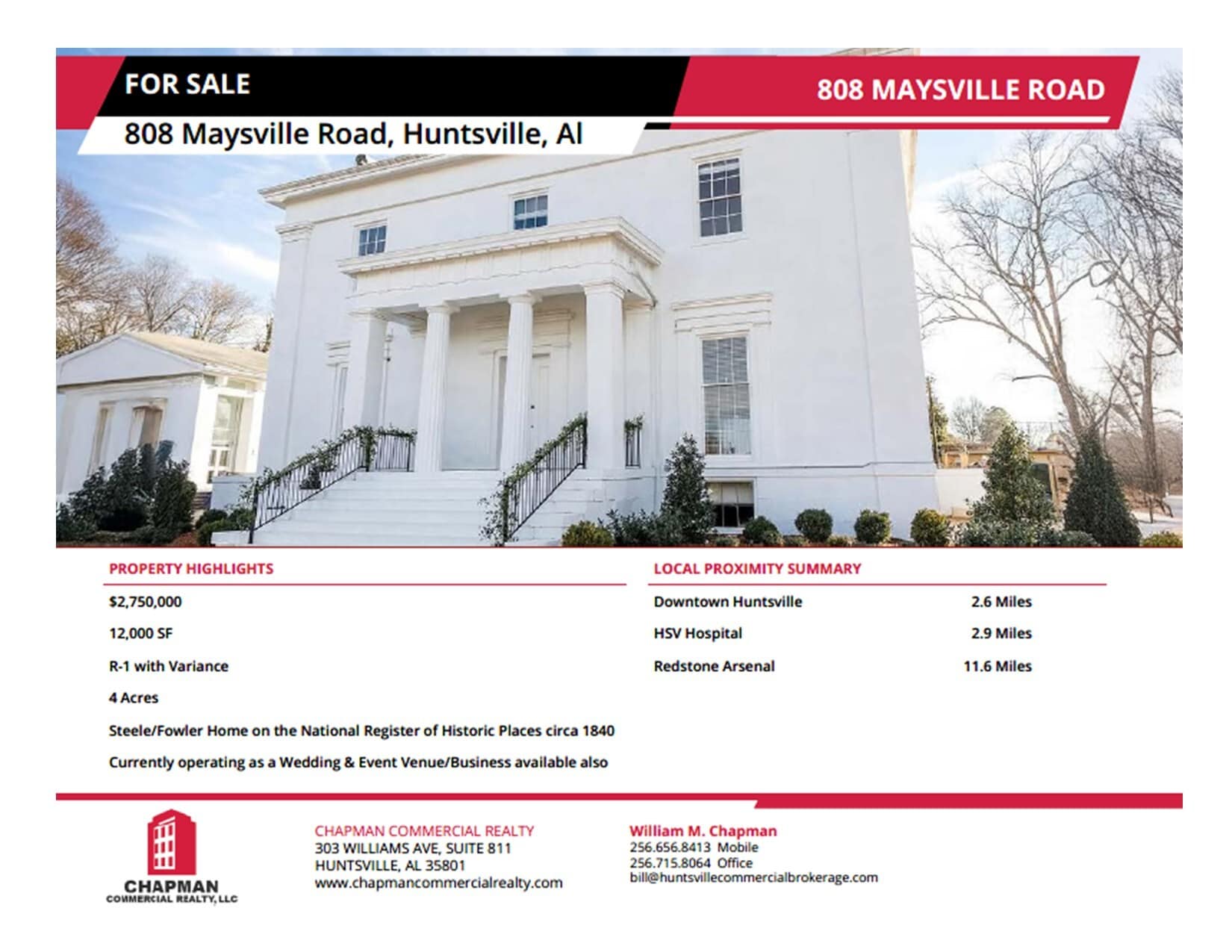 808 Maysville Rd NE, Huntsville, AL for Sale