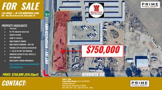 Bakersfield, CA Industrial Land - NEC Hwy 184 @ Kerrnita Rd