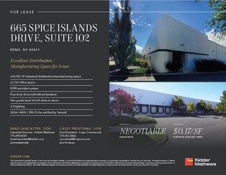 Sparks, NV Industrial - 665-667 Spice Islands Dr Sparks, NV Industrial - 665-667 Spice Islands Dr