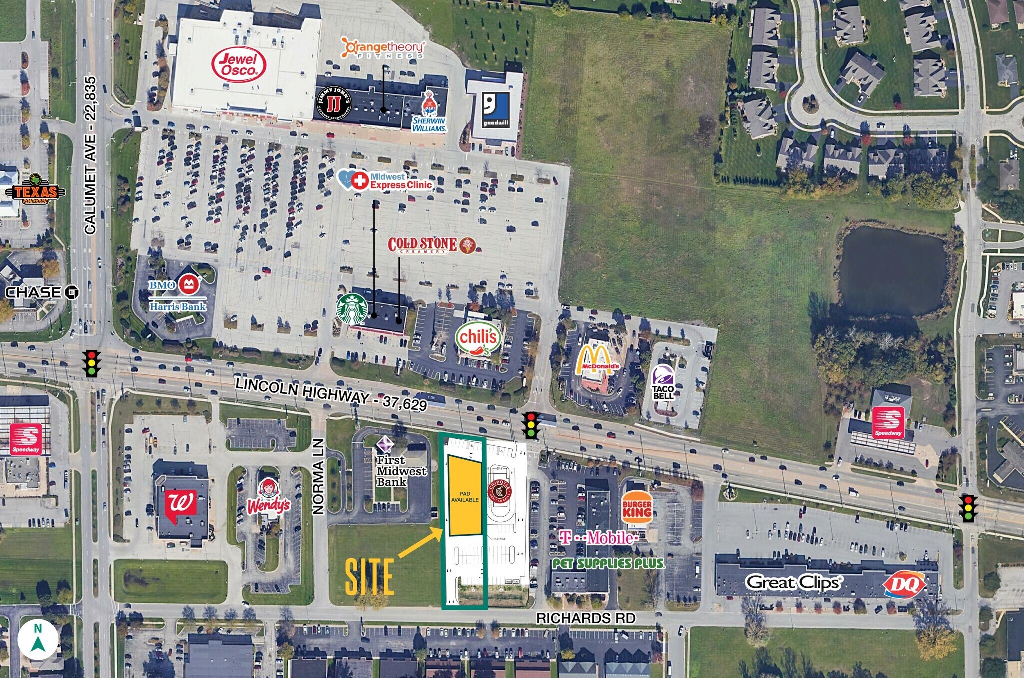 Lincoln Hwy Norma Ln Dyer, IN 46311 Retail Property for Lease on