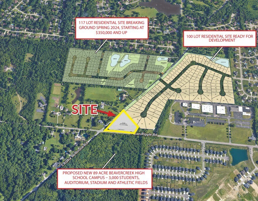 North Alpha Bellbrook Rd @ Indian Ripple Rd, Beavercreek, OH for Sale