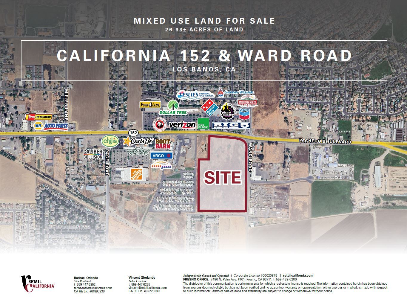 California 152 @ Ward Road, Los Banos, CA for Sale