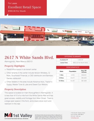 Alamogordo, NM Retail - 2617 N White Sands Blvd