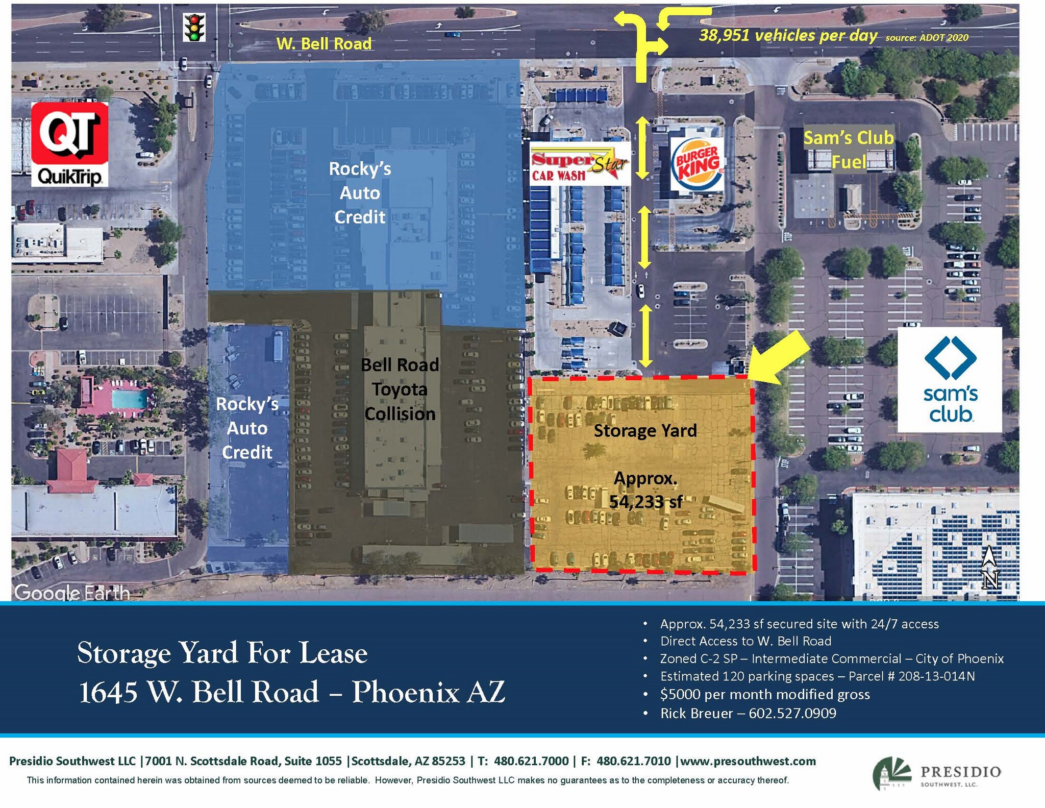 1645 W Bell Rd Phoenix, AZ 85023 Land Property for Lease on