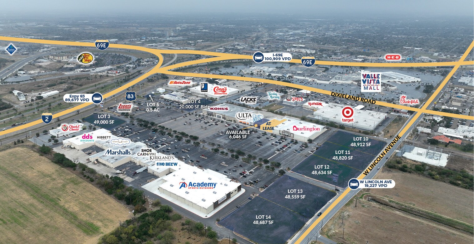 Harlingen Corners Shopping Center - Lincoln Outparcels, Harlingen, TX for Rent