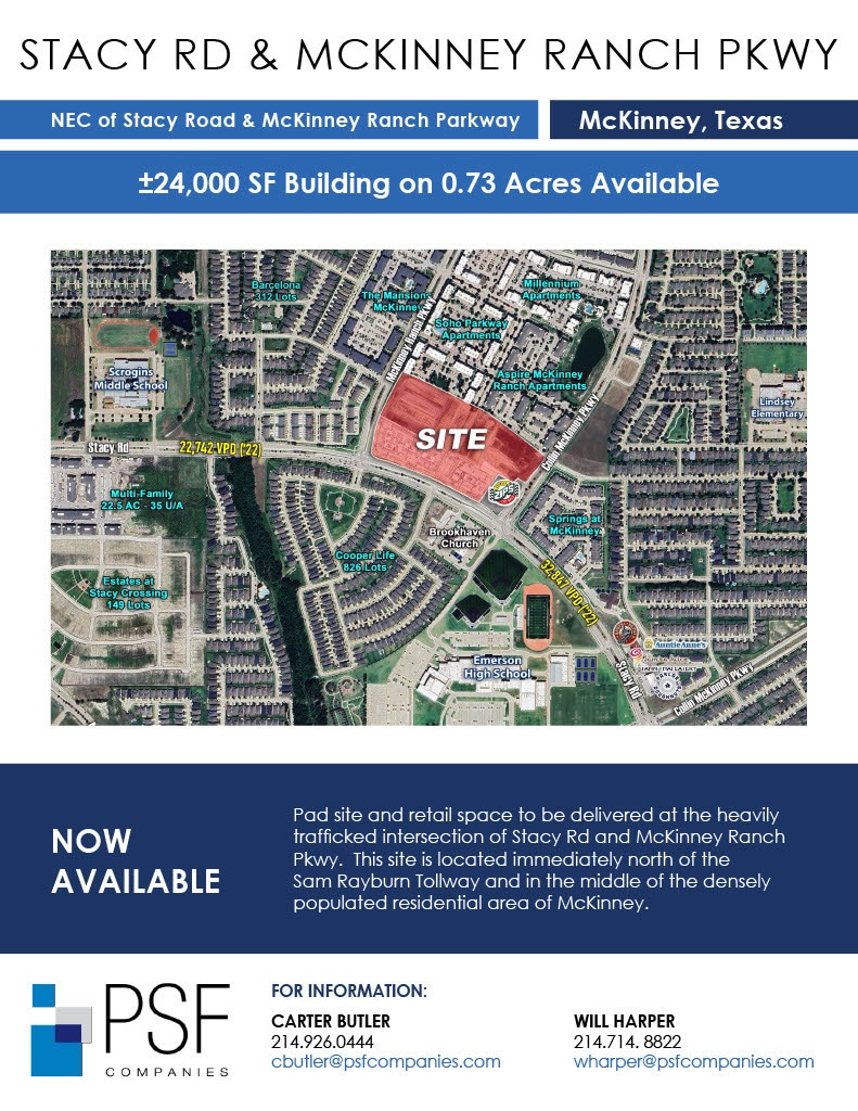 STACY RD & MCKINNEY RANCH PKWY @ MCKINNEY RANCH PKWY, McKinney, TX for Rent