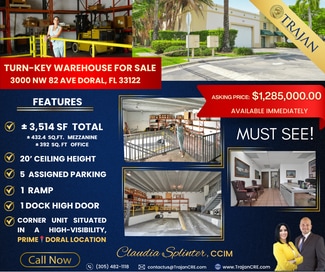 Doral, FL Warehouse - 3000 NW 82nd Ave