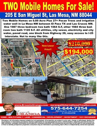 La Mesa, NM Manufactured Housing/Mobile Housing - 205 San Miguel st