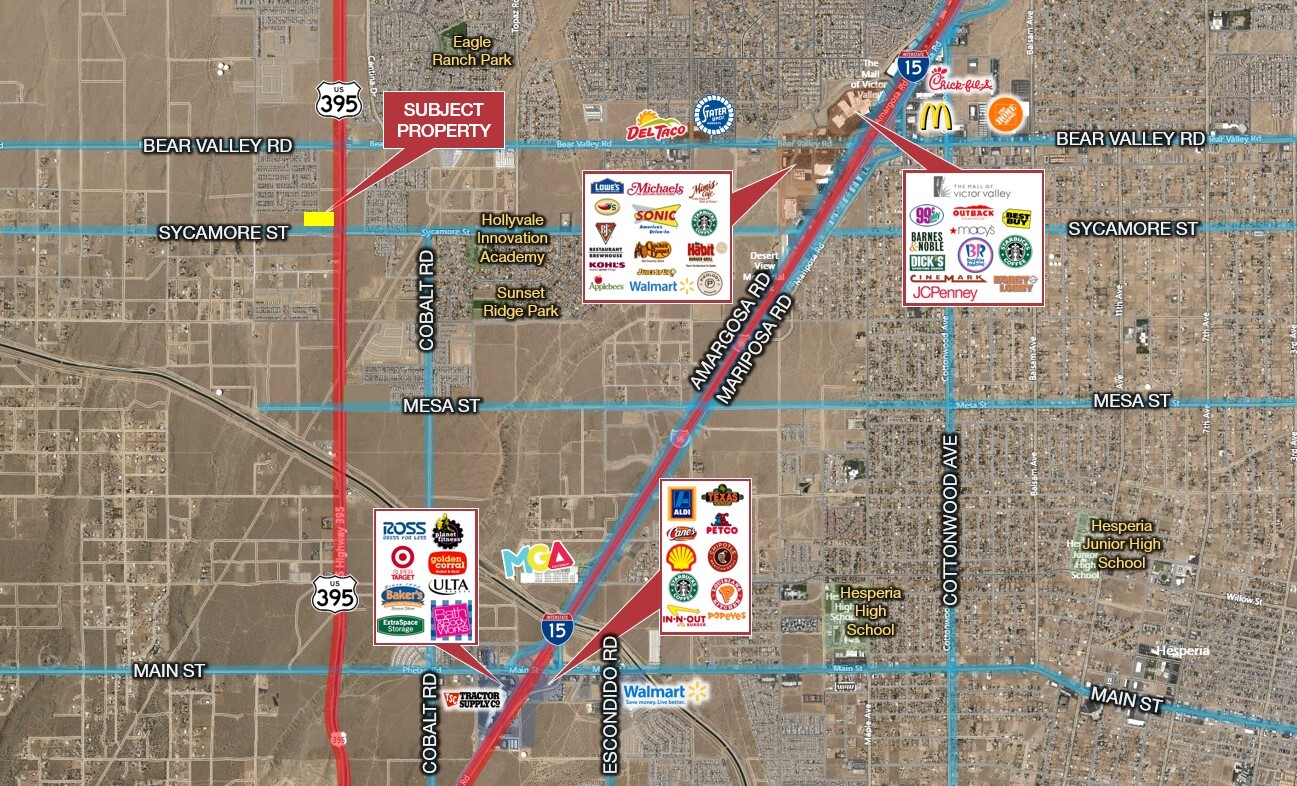 Hwy 395 & Sycamore St, Victorville, CA for Sale