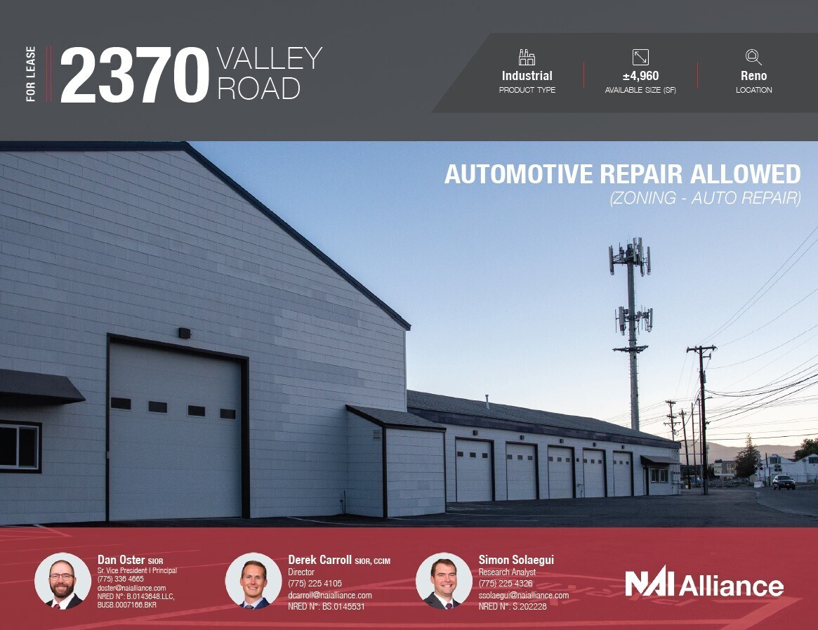 2370 Valley Rd, Reno, NV for Rent