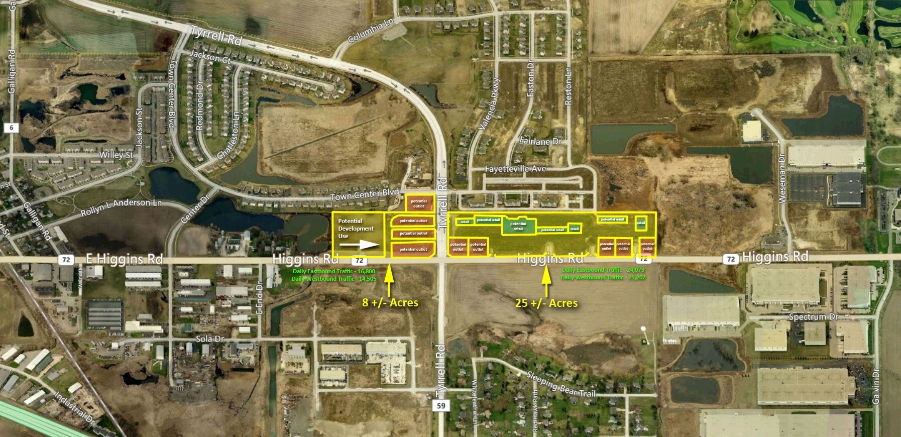 Higgins Rd Gilberts, IL 60136 Land Property for Sale on