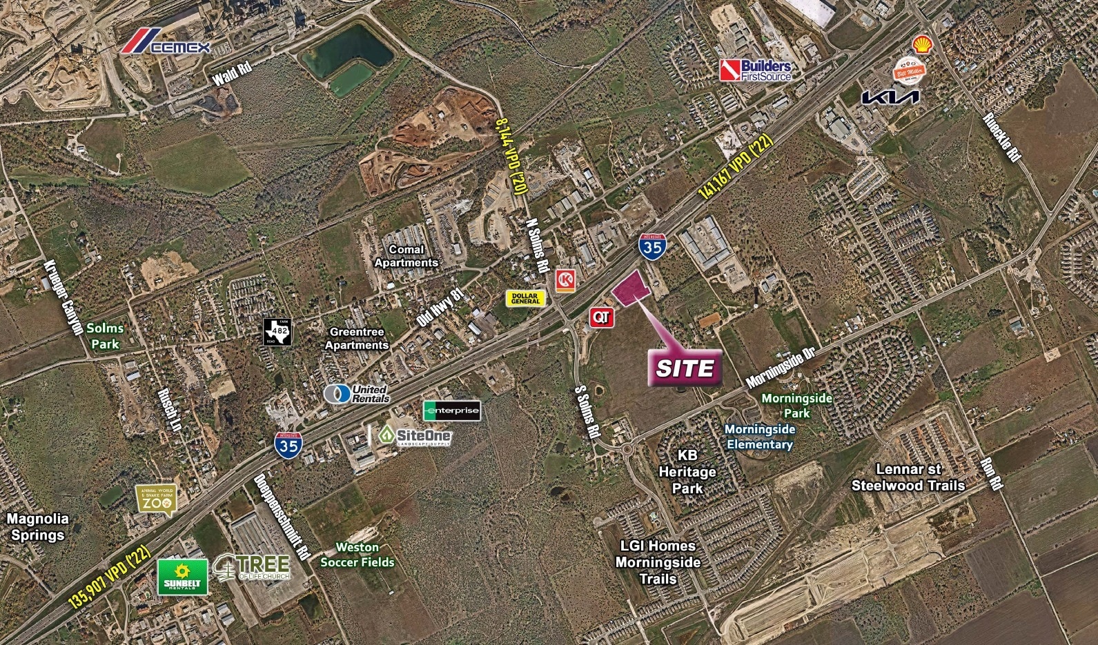 SEC of I-35 & S Solms Rd, New Braunfels, TX for Sale