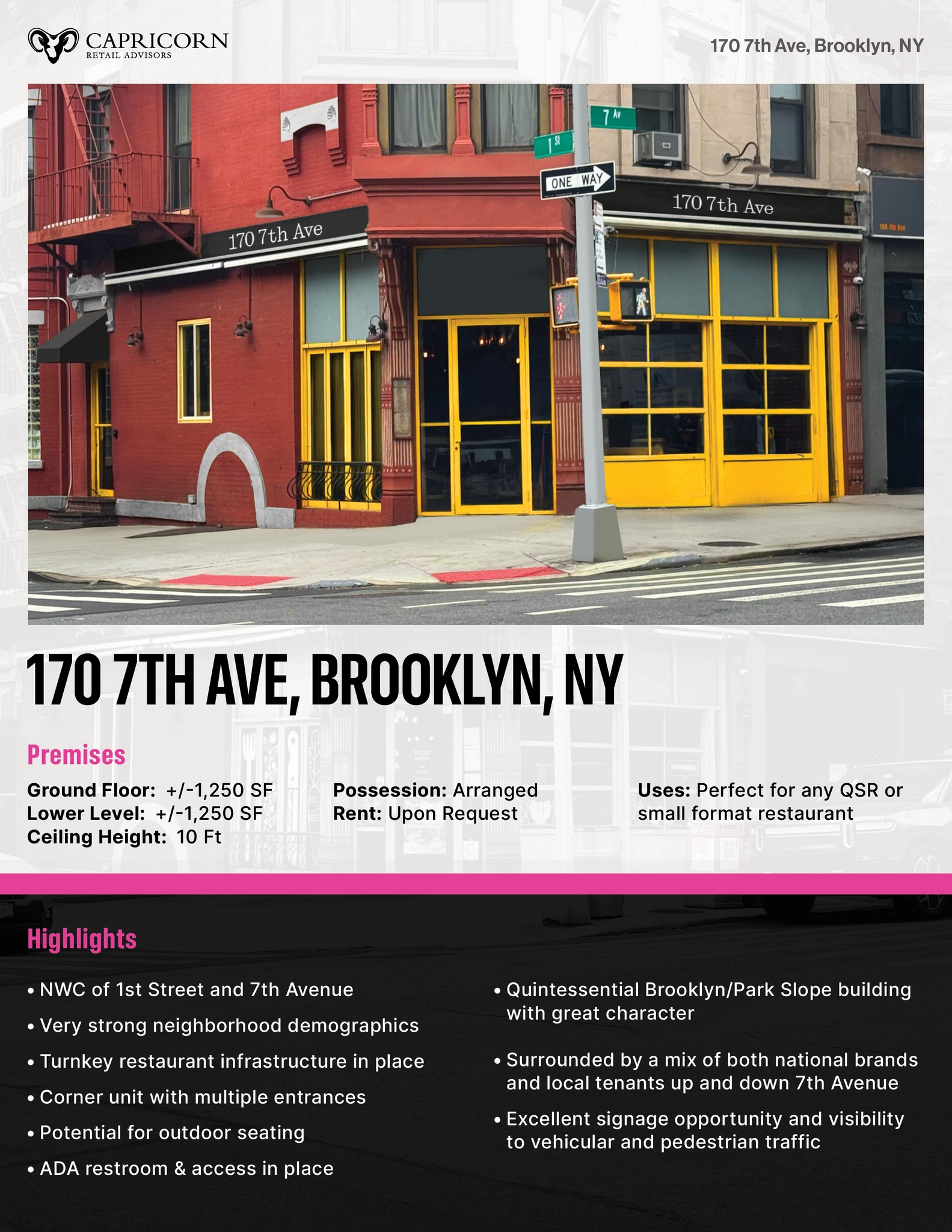 170 7th Ave, Brooklyn, NY for Rent