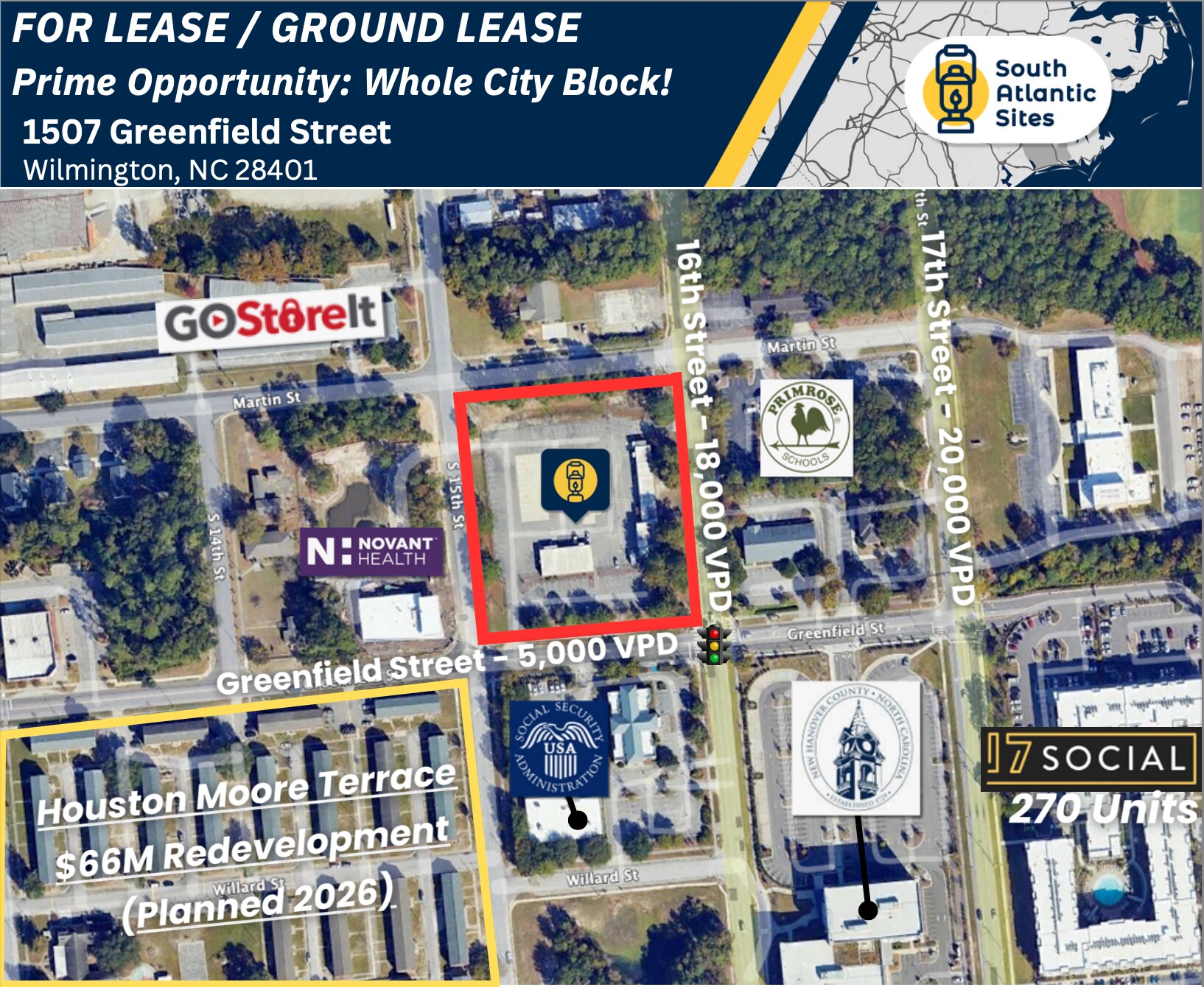1507 Greenfield St, Wilmington, NC for Rent