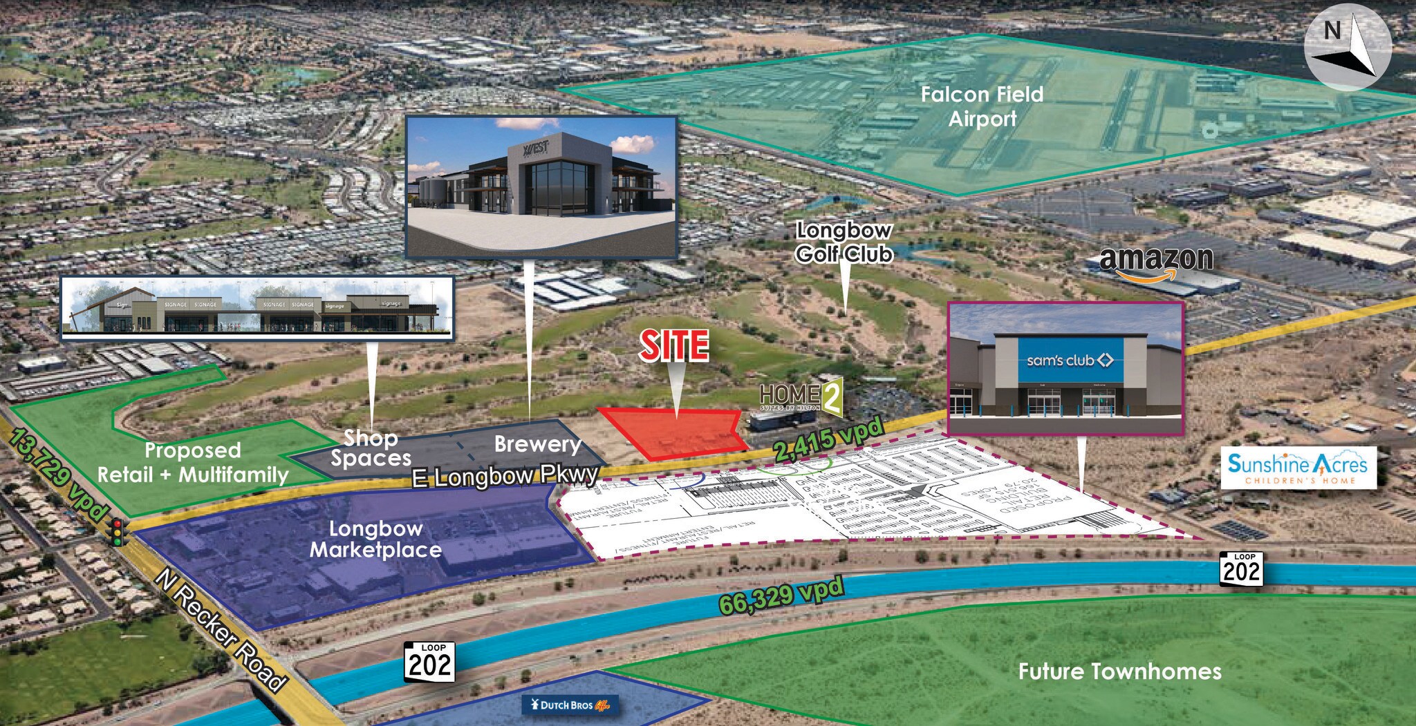 W/SWC Recker Rd & Longbow Pky, Mesa, AZ for Rent