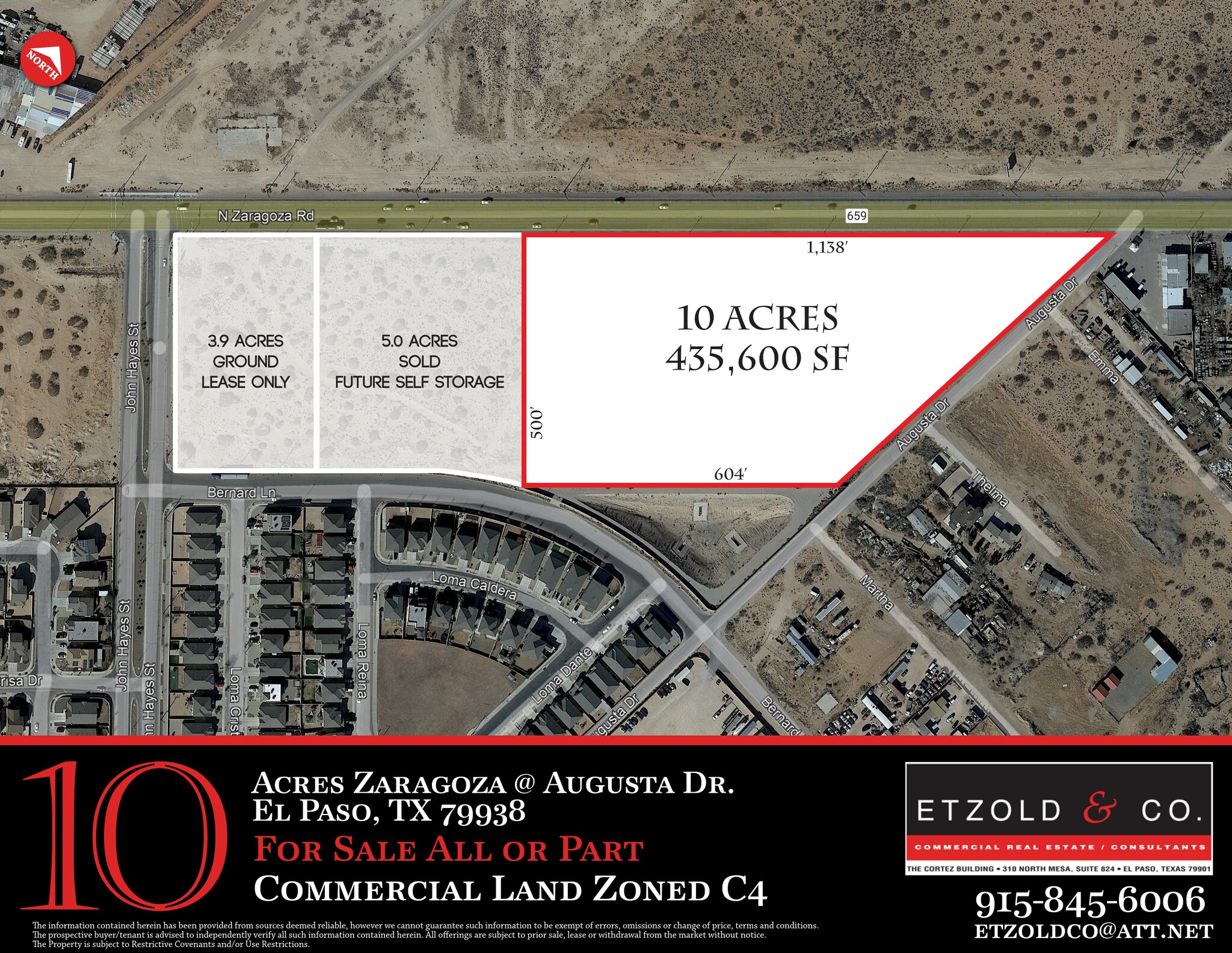 N Zaragoza Road @ Augusta Drive, El Paso, TX for Sale