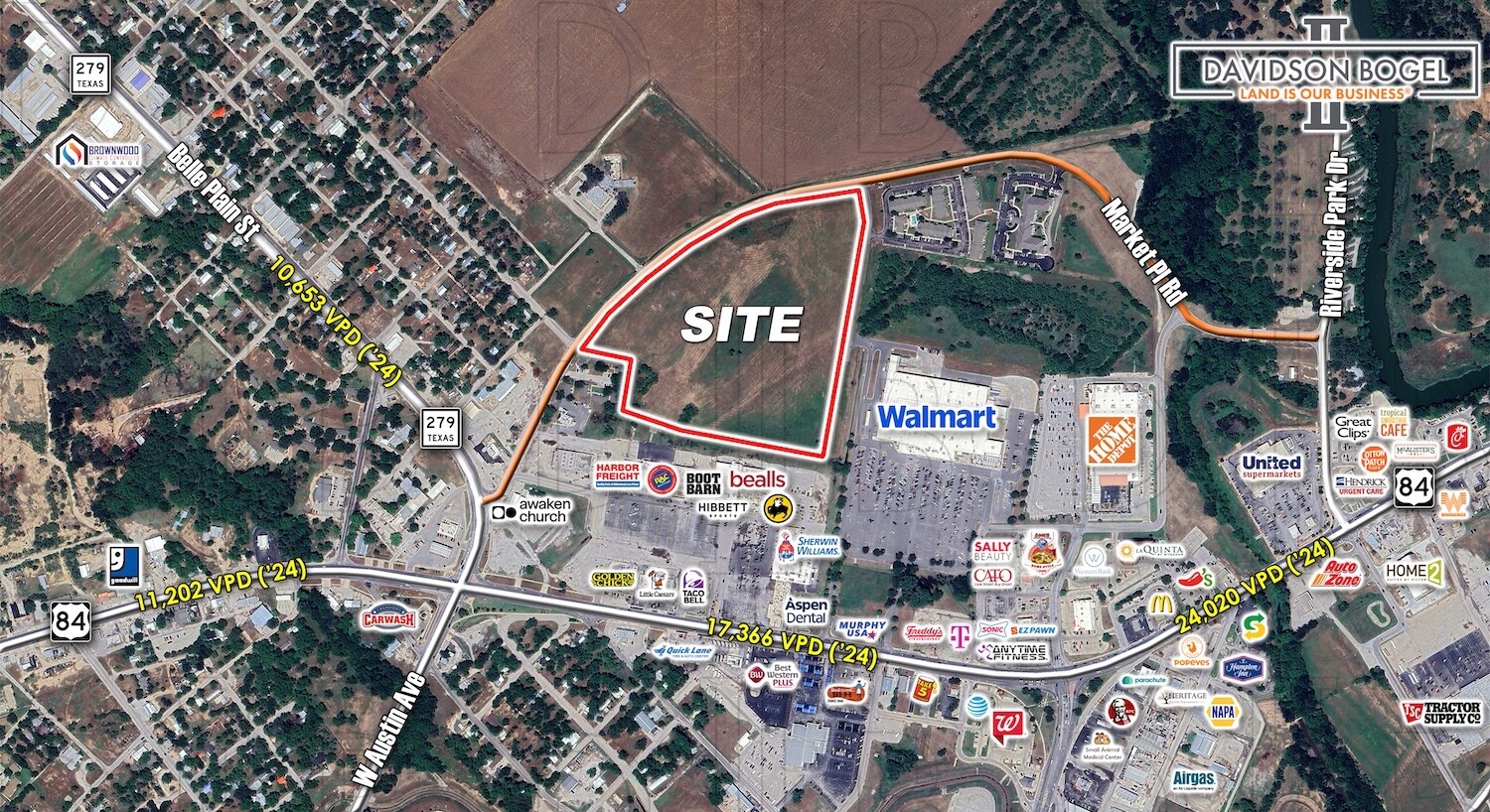 SWC - MARKET PLACE BLVD. & DAVIS LN, Brownwood, TX for Rent