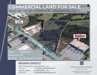 Anderson, SC Commercial Land - 000 N 81 Hwy