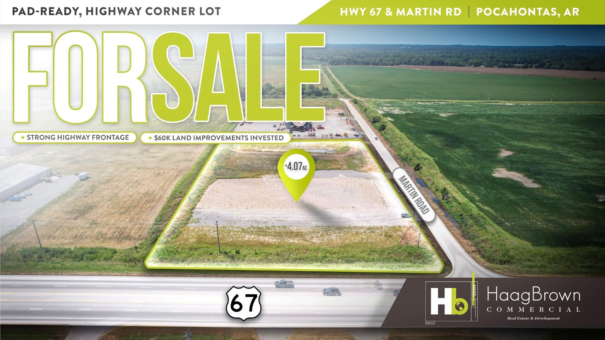 Hwy 67 & Martin rd, Pocahontas, AR for Sale