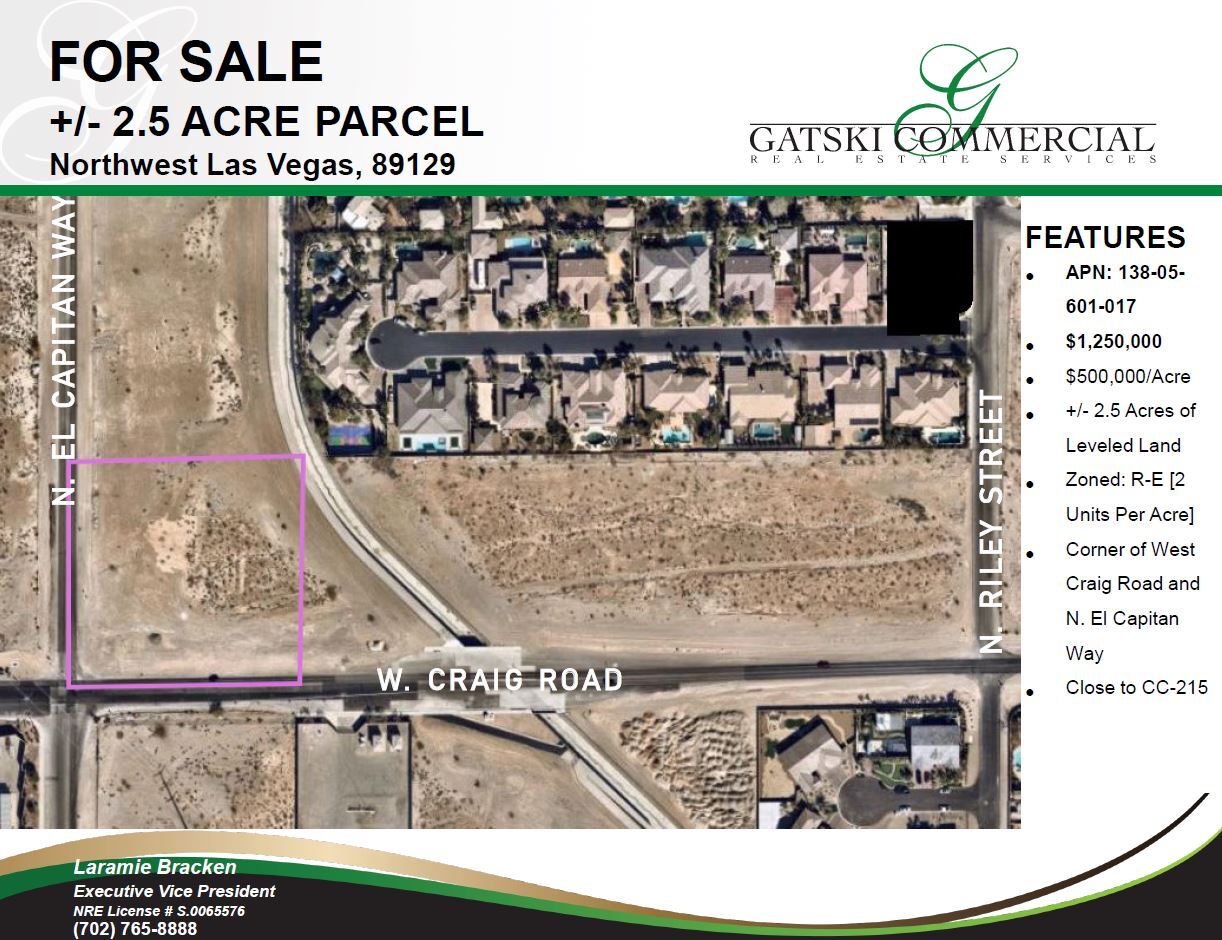 W Craig & El Capitan, Las Vegas, NV for Sale