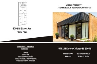 Chicago, IL Storefront Retail/Office - 5791 N Elston