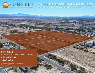 Pahrump, NV Residential Land - 2281 Jean Ave Pahrump, NV Residential Land - 2281 Jean Ave