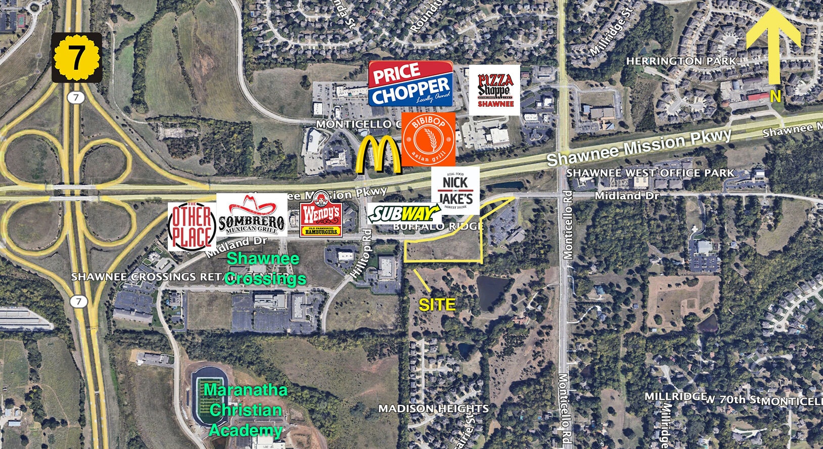 S & E Of Midland Dr & Hilltop Rd, Shawnee, KS for Sale