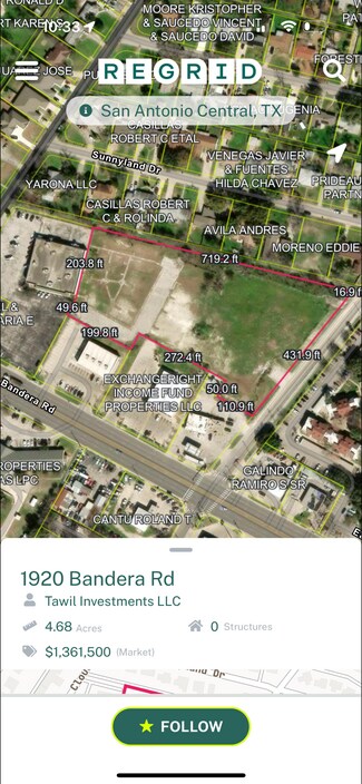 San Antonio, TX Commercial Land - 1920 Bandera Rd