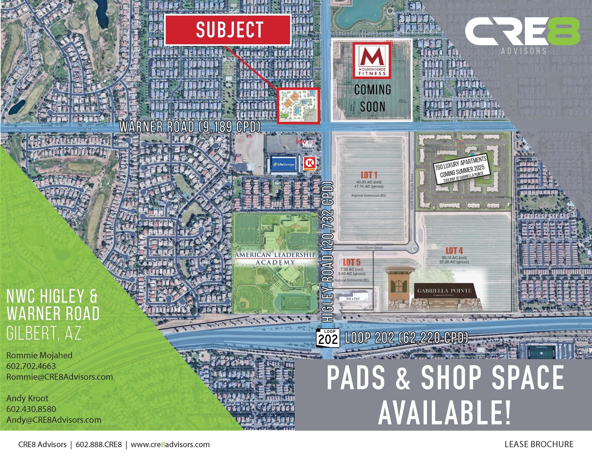 NWC Higley Rd & Warner Rd, Gilbert, AZ for Rent
