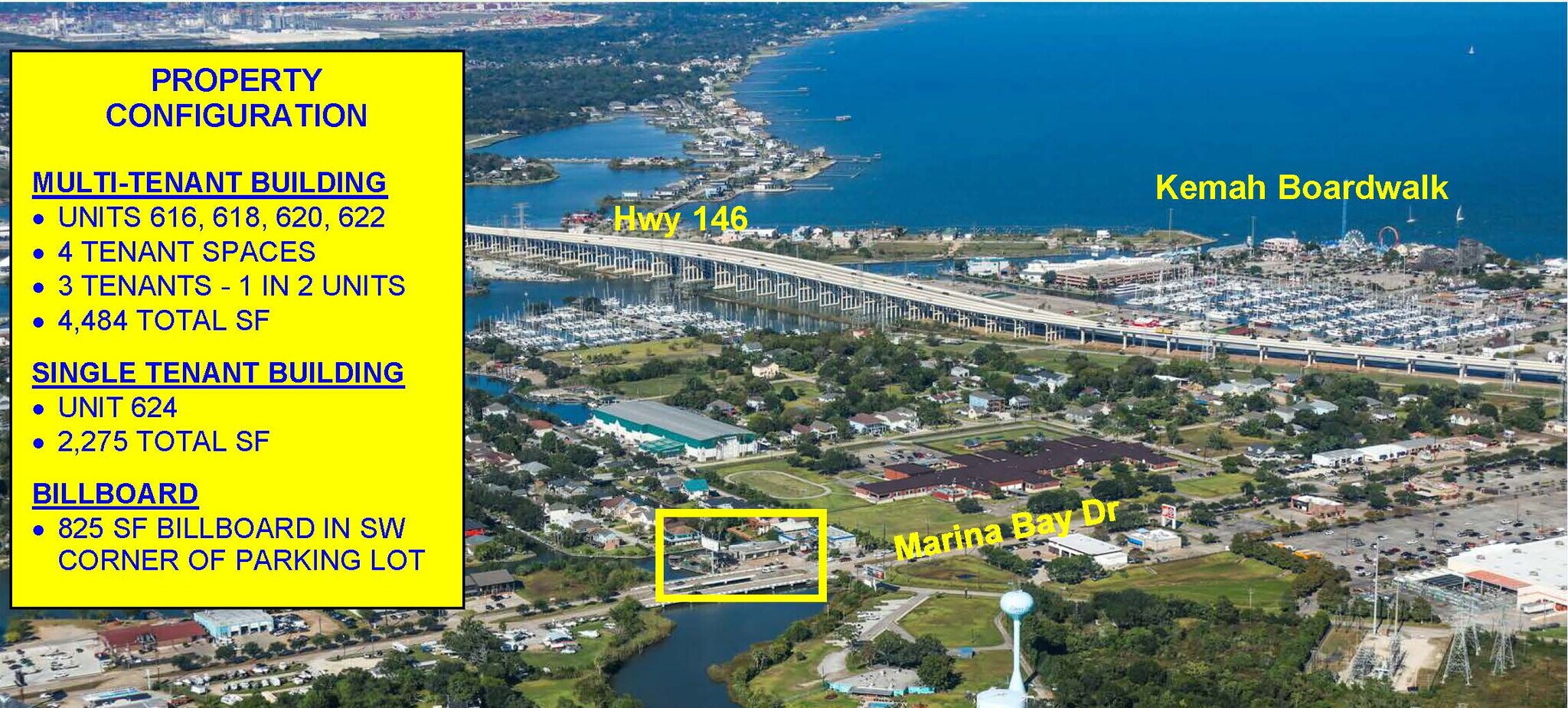 616-624 Marina Bay Dr, Kemah, TX for Sale