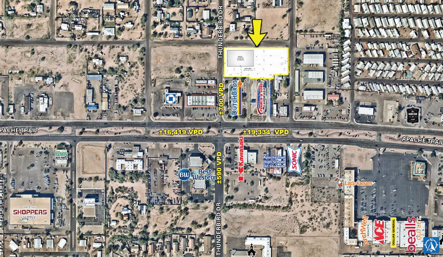 NEC Apache Trail & N Thunderbird Dr, Apache Junction, AZ for Sale