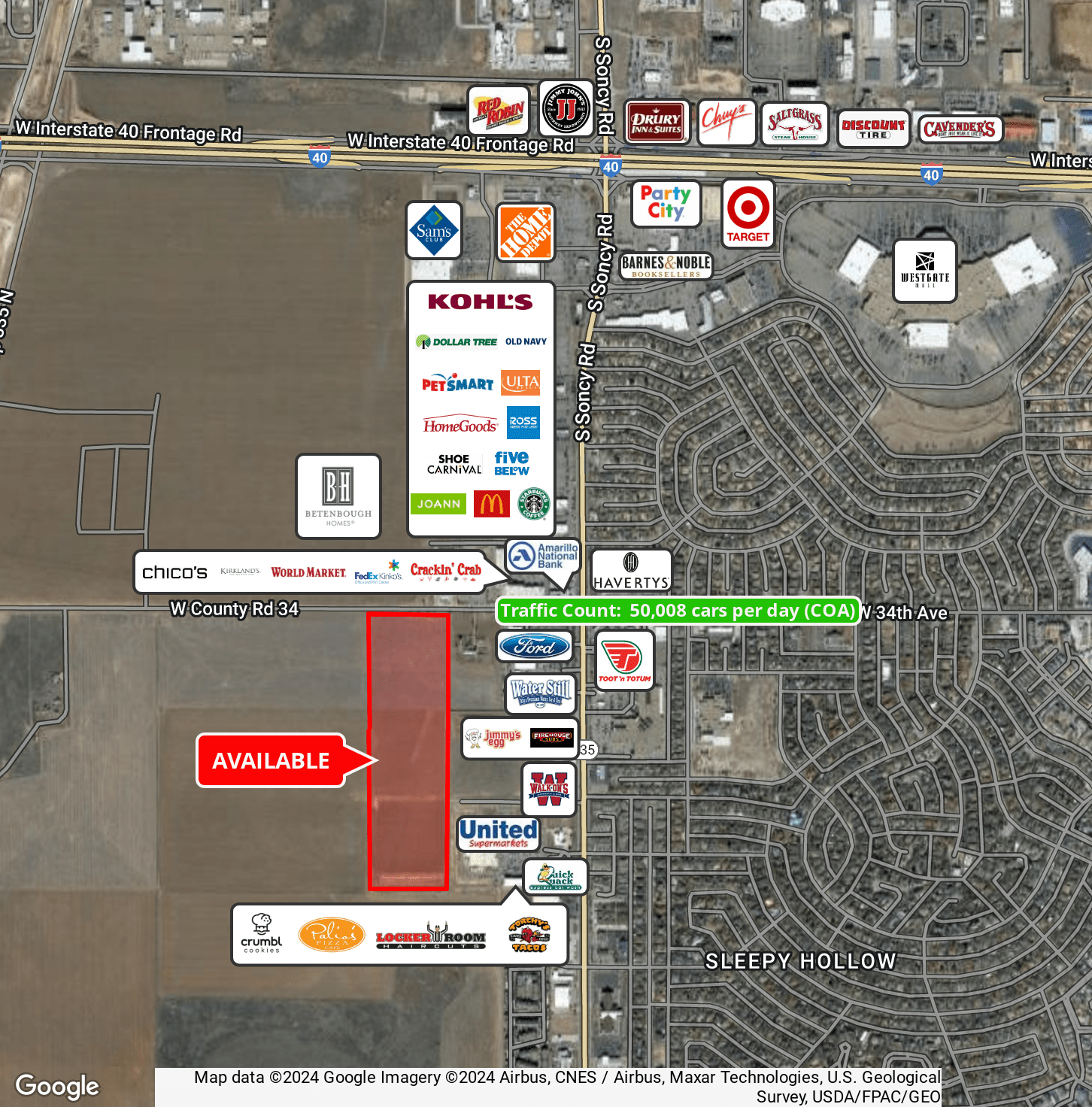 ±36.05 AC on 34th, West of Soncy, Amarillo, TX for Sale