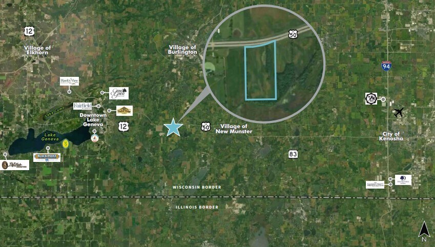 SWC OF HIGHWAY 50 & 400TH AVENUE, Genoa City, WI for Sale