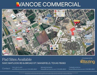 Mansfield, TX Commercial Land - NWC of Matlock Rd & Broad St