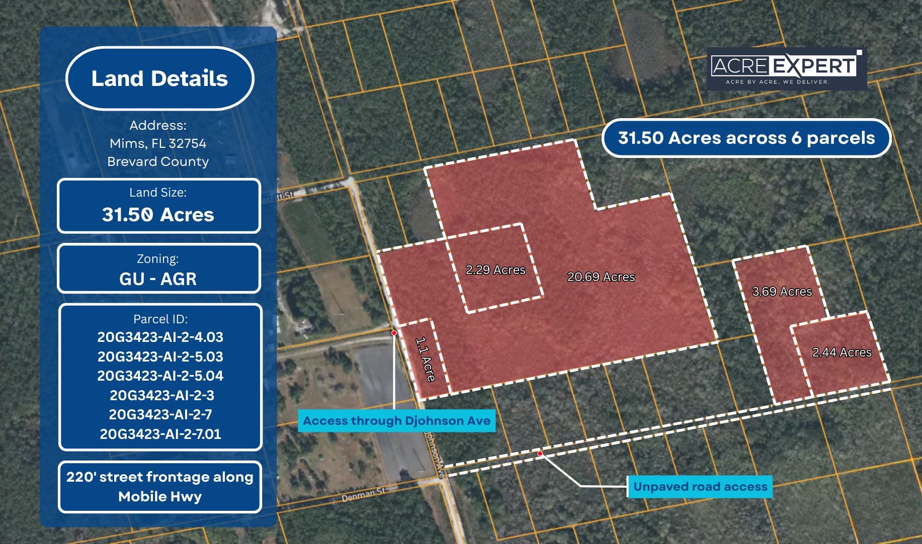 D Johnson Ave, Mims, FL for Sale