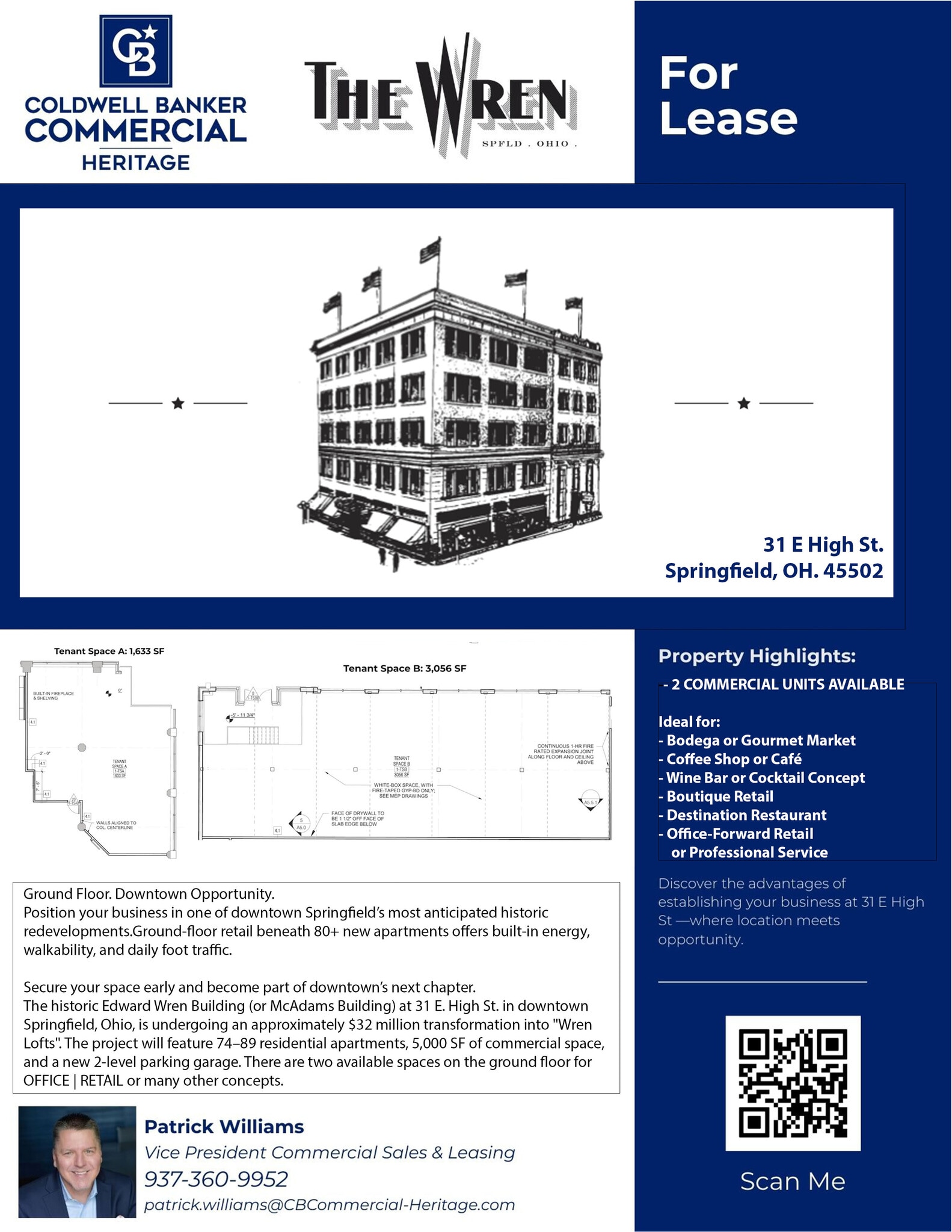 31 E High St, Springfield, OH for Rent