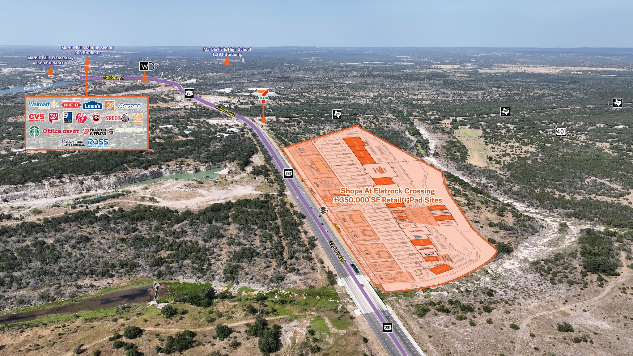 SH 281 & Fm 2147, Marble Falls, TX for Rent