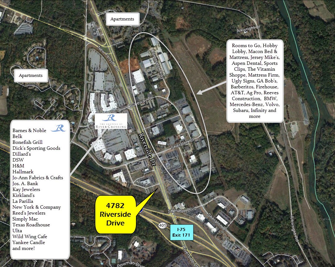 4782 Riverside Dr Macon, GA 31210 Land Property for Lease on