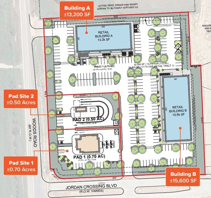 NEC Jordan Crossing Blvd & Woods Rd, Fulshear, TX for Rent