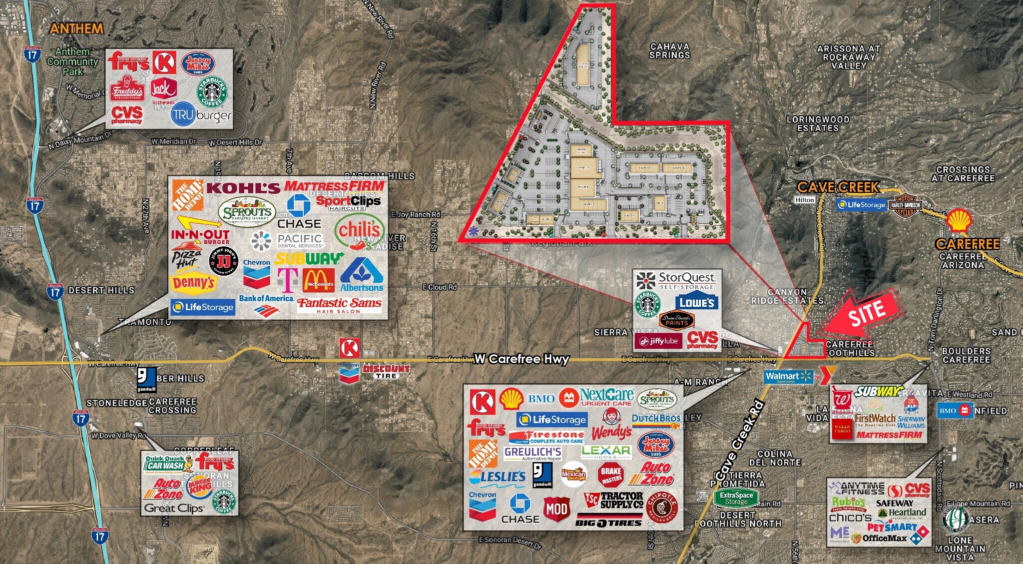 NEC Carefree Hwy & Cave Creek Rd, Cave Creek, AZ for Rent