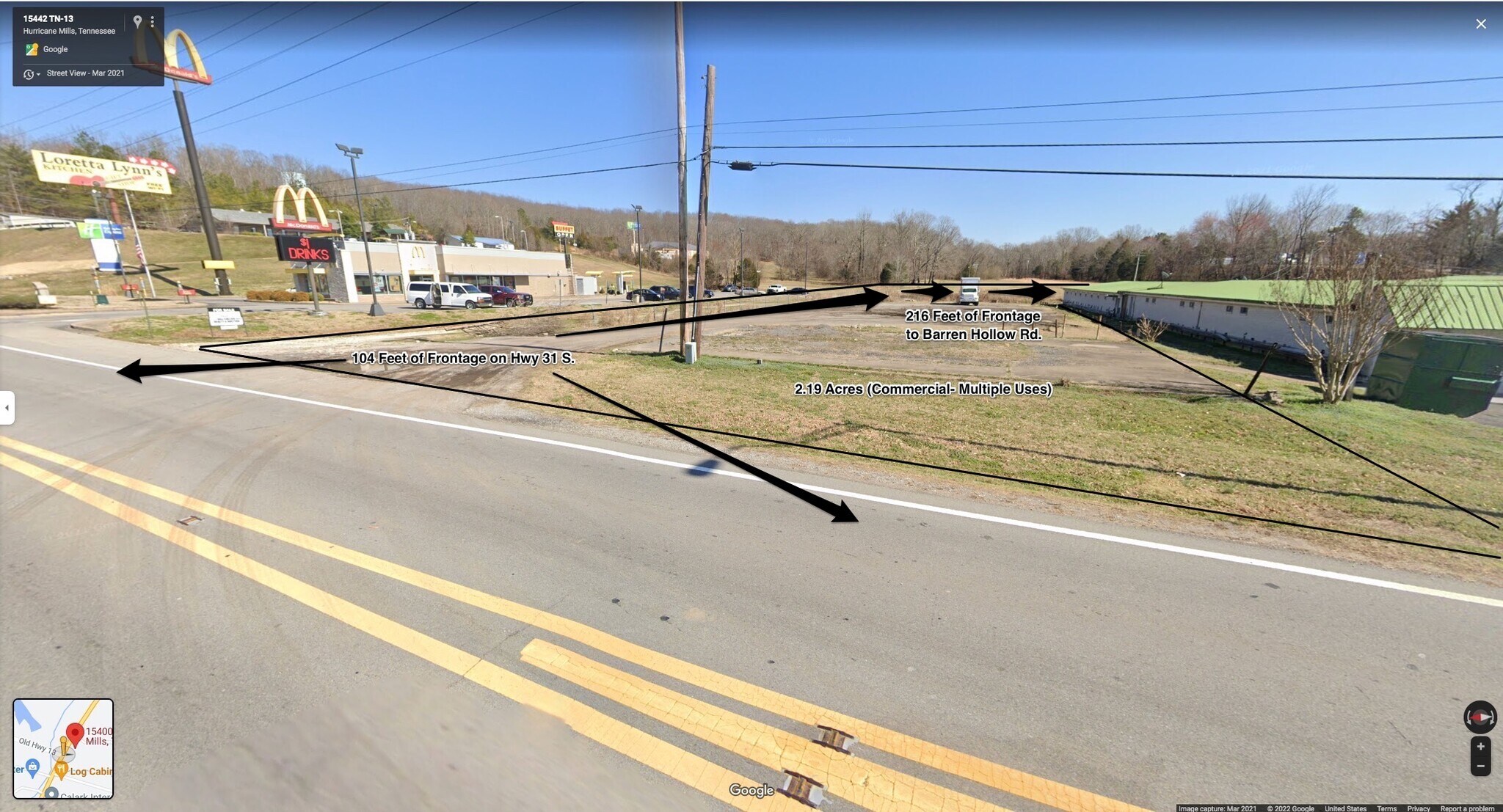 Hwy 13 S Barren Hollow Rd. Hurricane Mills, TN 37078 Land Property
