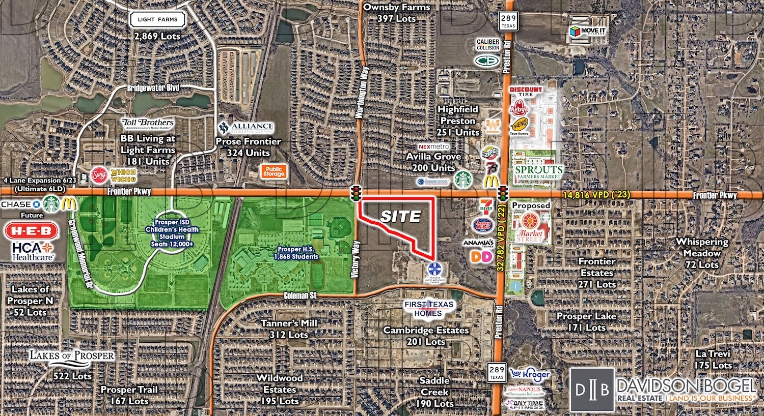 Prosper - SWQ - Preston Rd. & Frontier Pkwy., Prosper, TX for Sale
