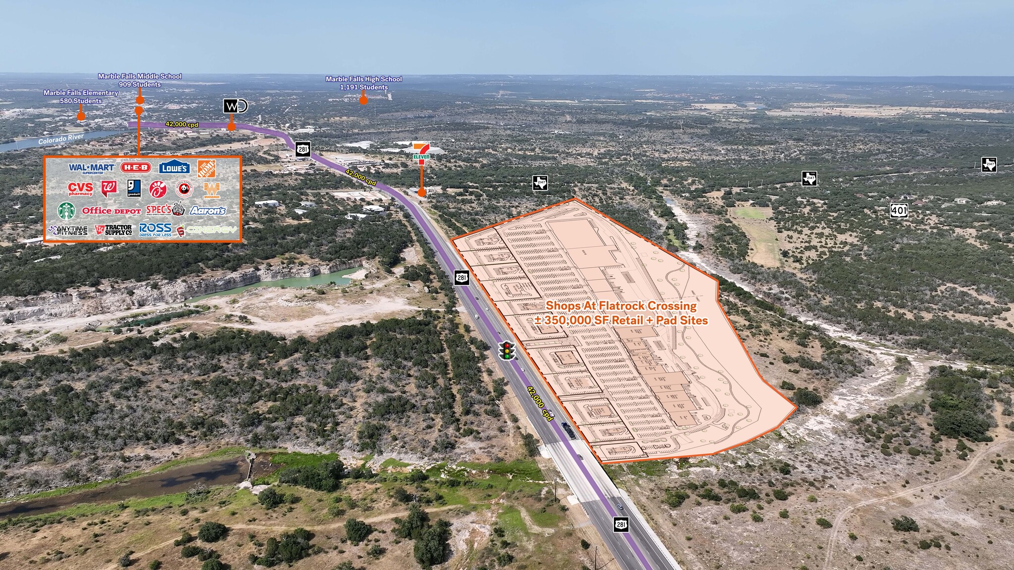 SH 281 & Fm 2147, Marble Falls, TX for Rent