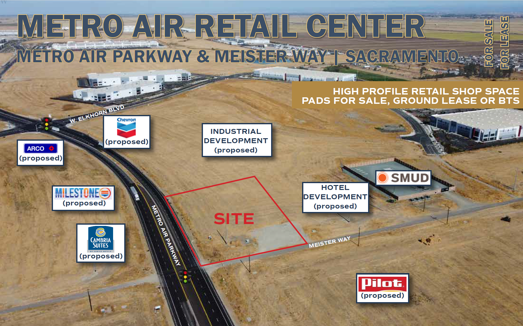 NEC Metro Air Parkway and Meister way, Sacramento, CA for Rent