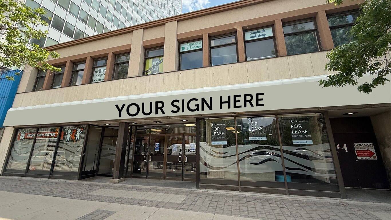 346 Portage Av, Winnipeg, MB for Rent