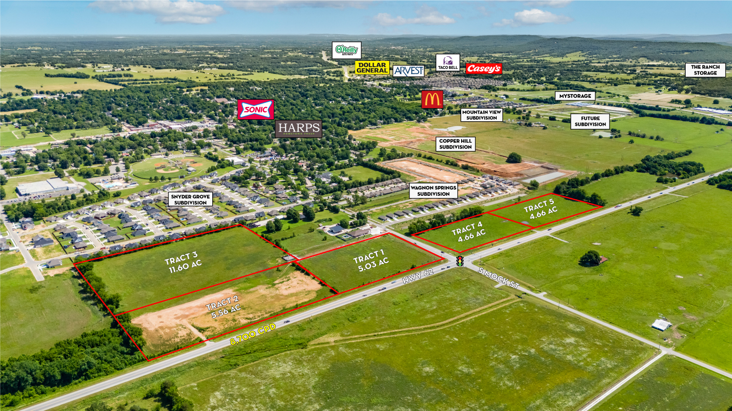 Hwy 62 & S Mock St, Prairie Grove, AR for Sale