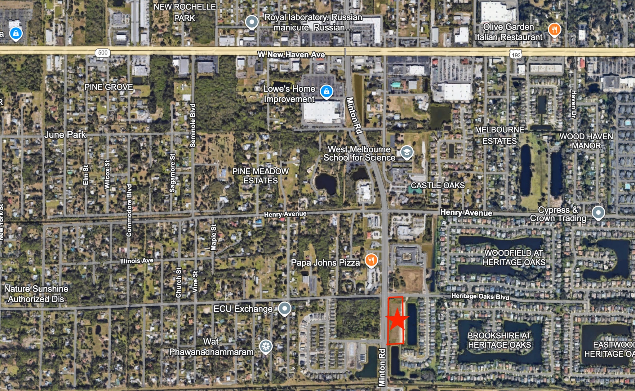 Minton Rd & Heritage Oaks blvd, West Melbourne, FL for Sale