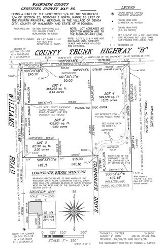 Genoa City, WI Industrial Land - SE Williams Rd & County Highway B