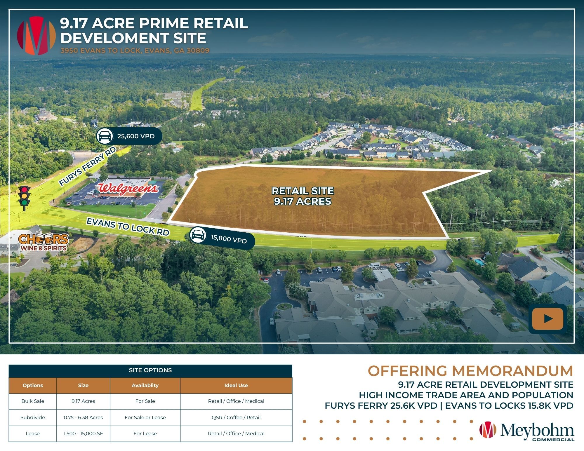 3950 Evans To Locks Rd, Evans, GA for Sale